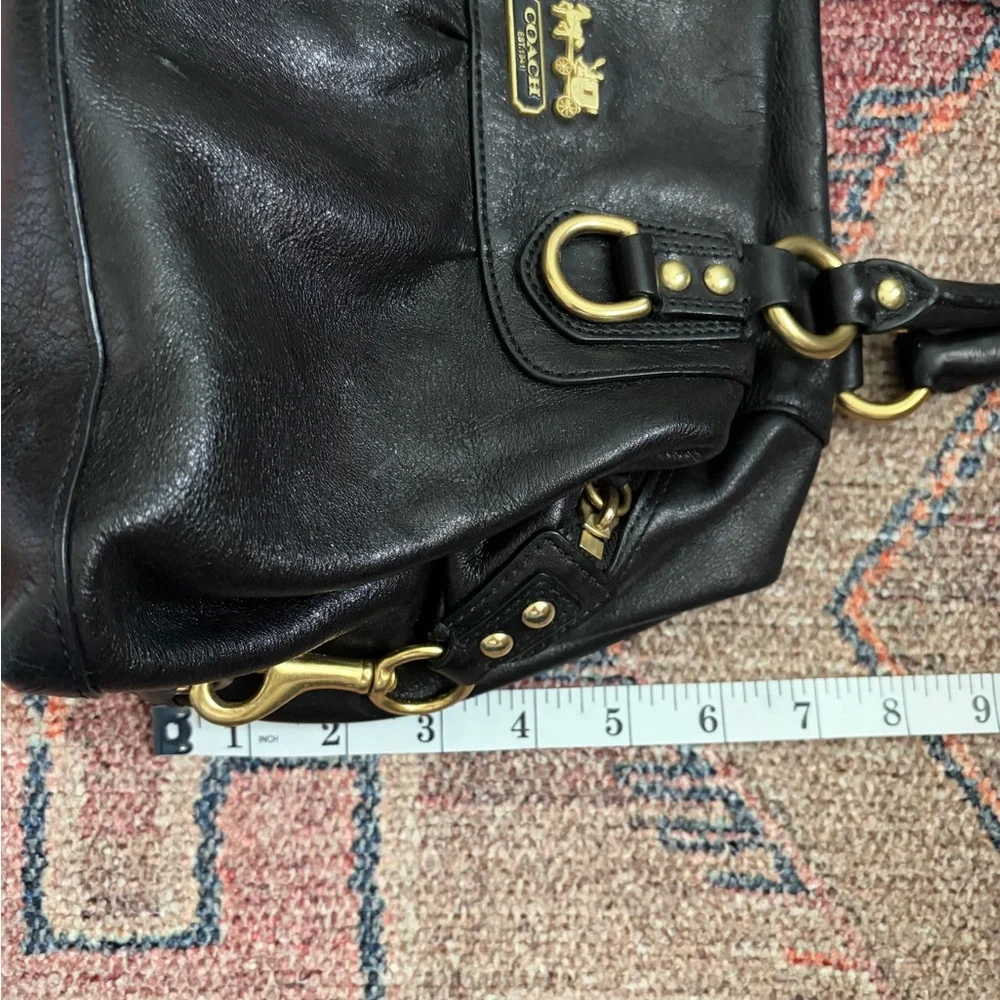 Coach Madison Sabrina Satchel Vintage Black Bag 12937
